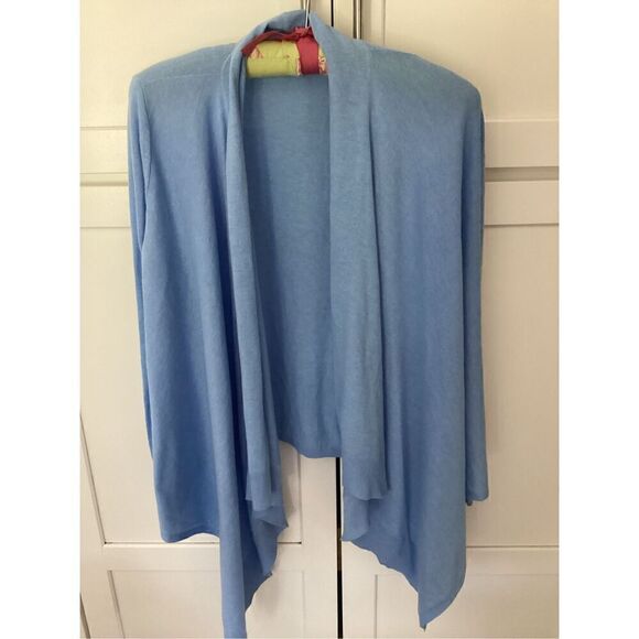 Lilly Pulitzer Womens Danique Cardigan Sweater Wrap Sz XXS Heather Blue - Picture 1 of 8